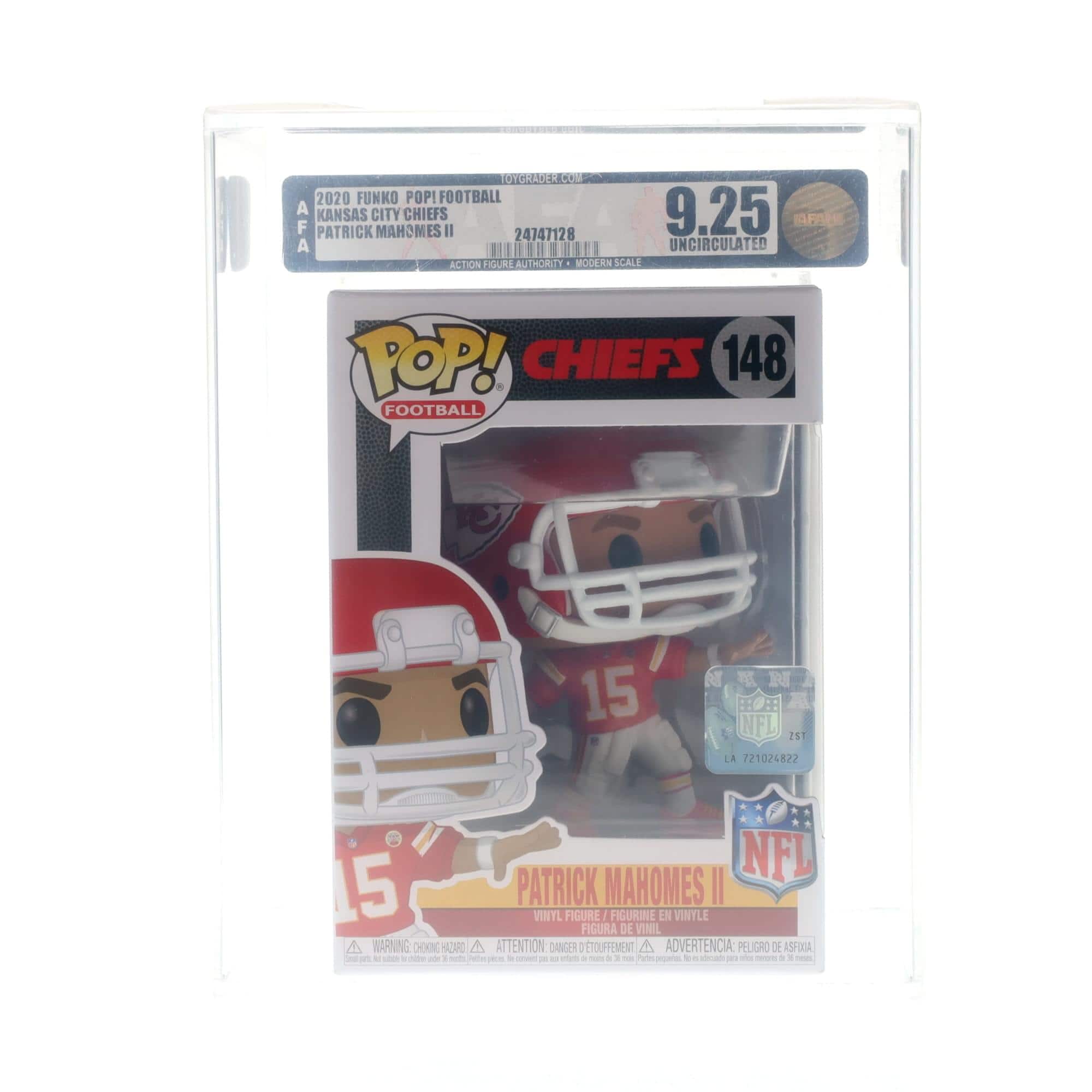Kansas City Chiefs NFL Funko POP Vinyl Figure | Patrick Mahomes | Rated AFA 9.25 - Red/White price history on PriceWatchPro