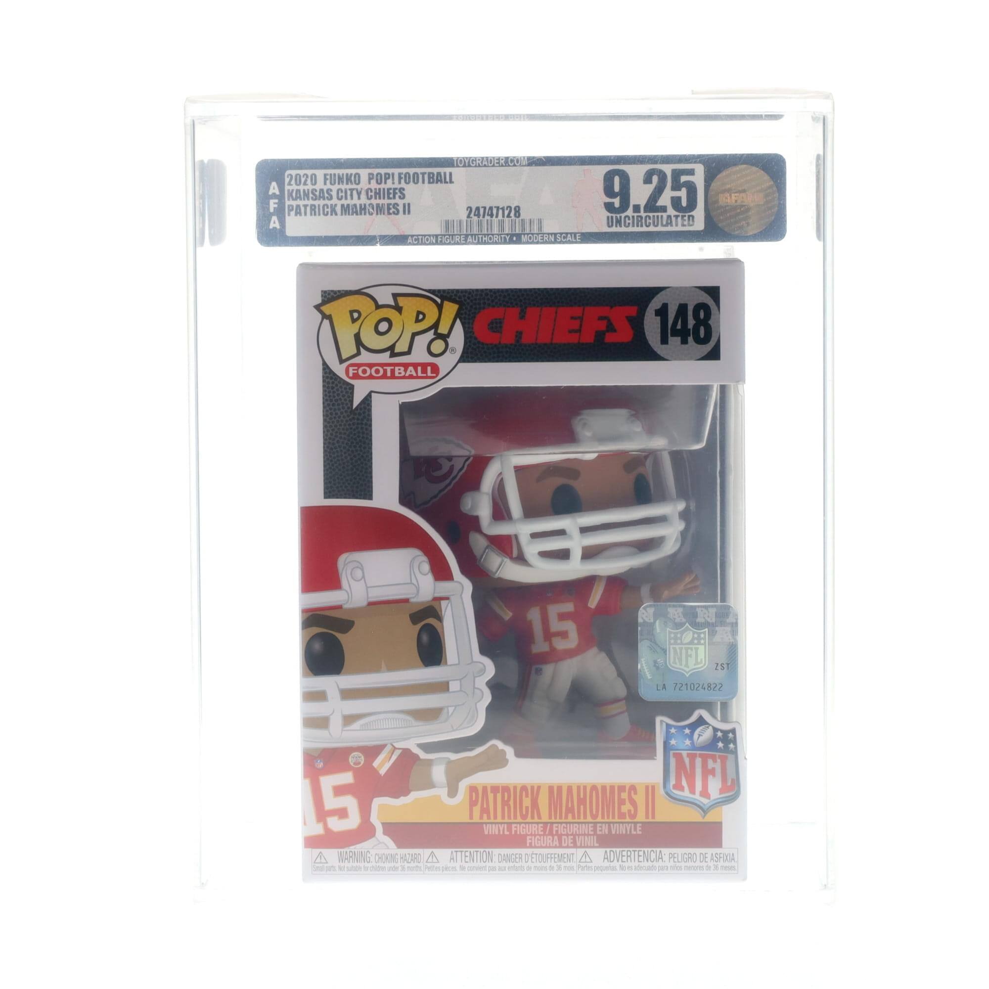 Kansas City Chiefs NFL Funko POP Vinyl Figure | Patrick Mahomes | Rated AFA 9.25