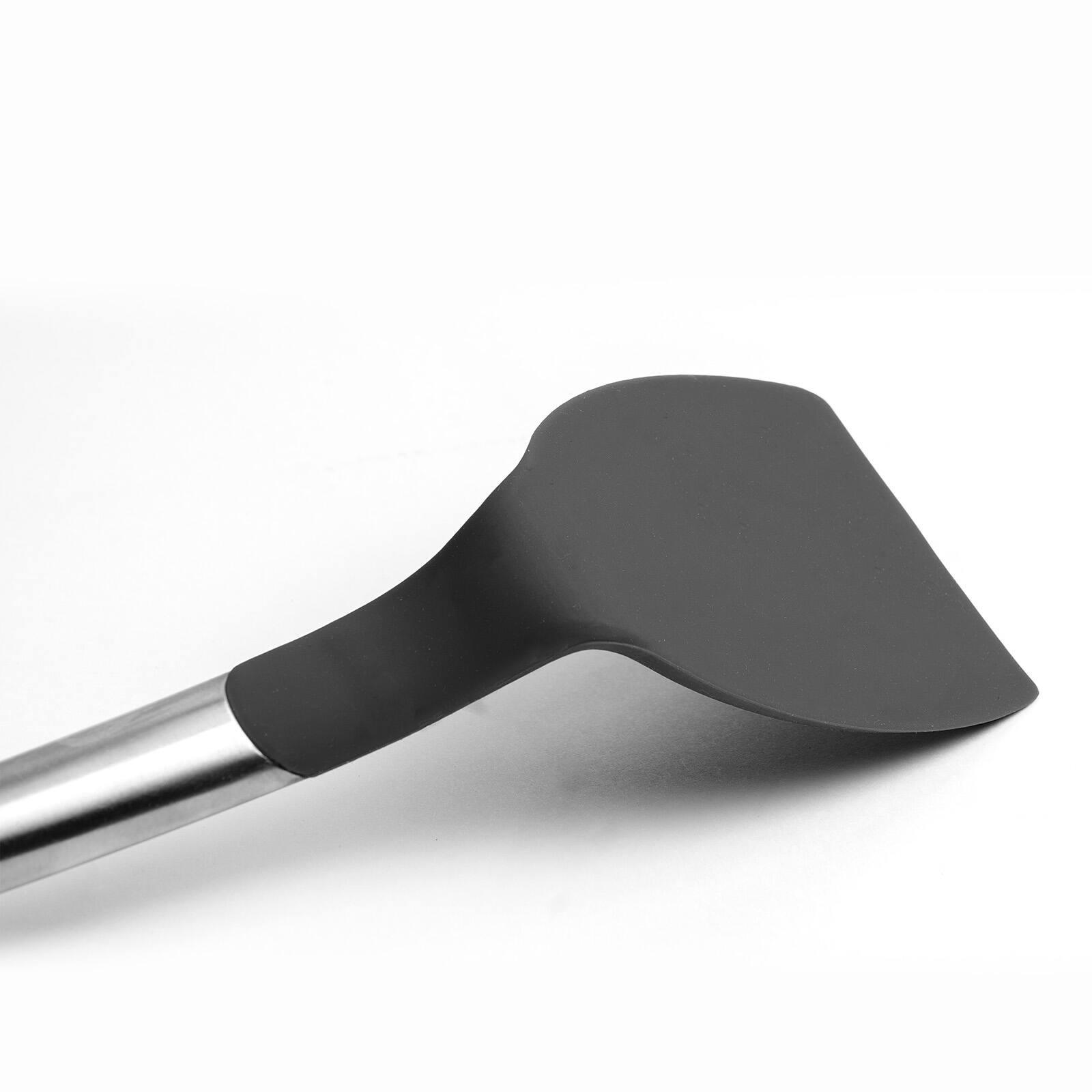 Alt View 3. Cuisipro - Silicone & Stainless Steel Turner - Black.