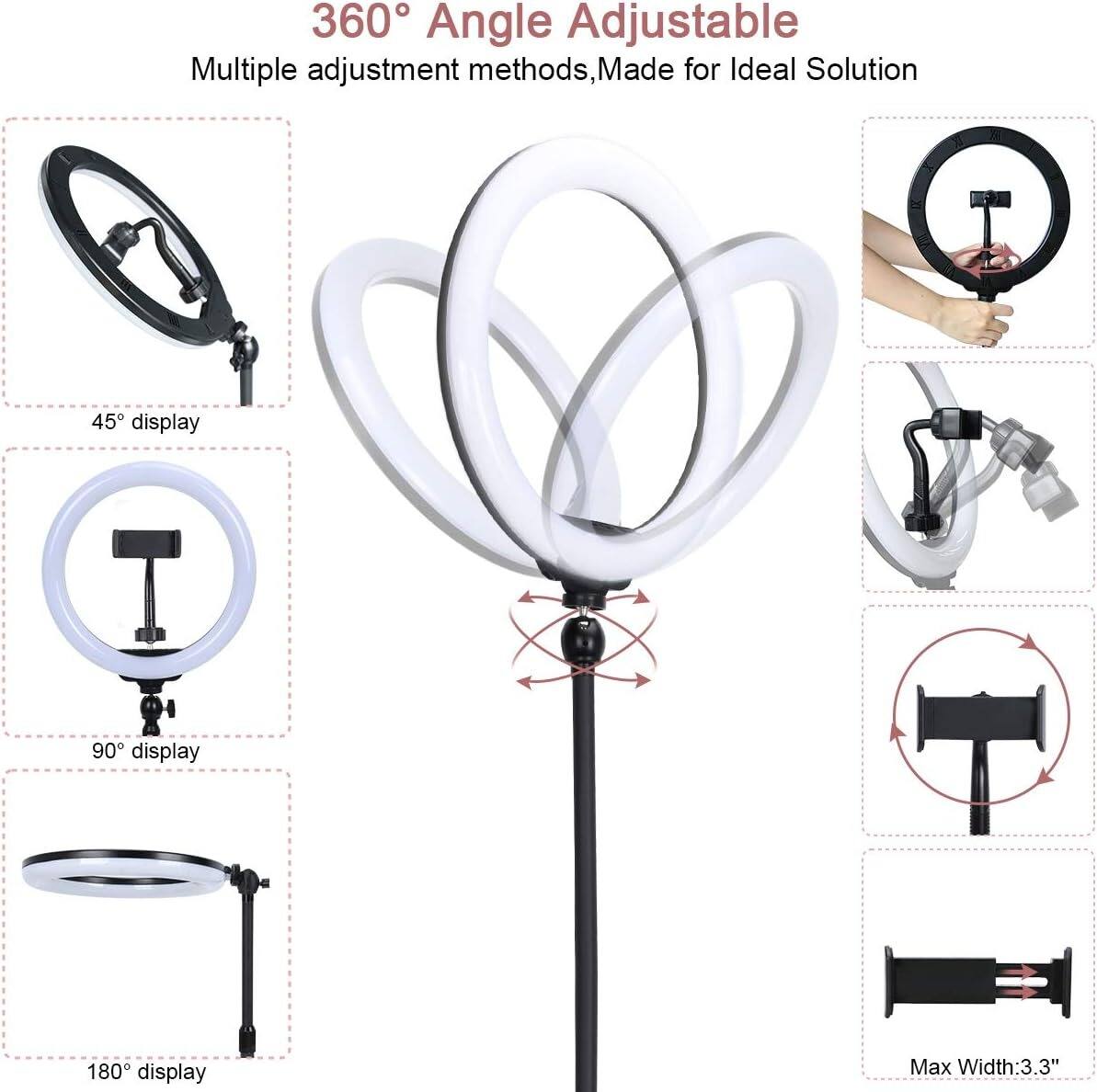 360° Angle Adjustable  
Multiple adjustment methods, Made for Ideal Solution  

45° display  
90° display  
180° display  

Max Width: 3.3"