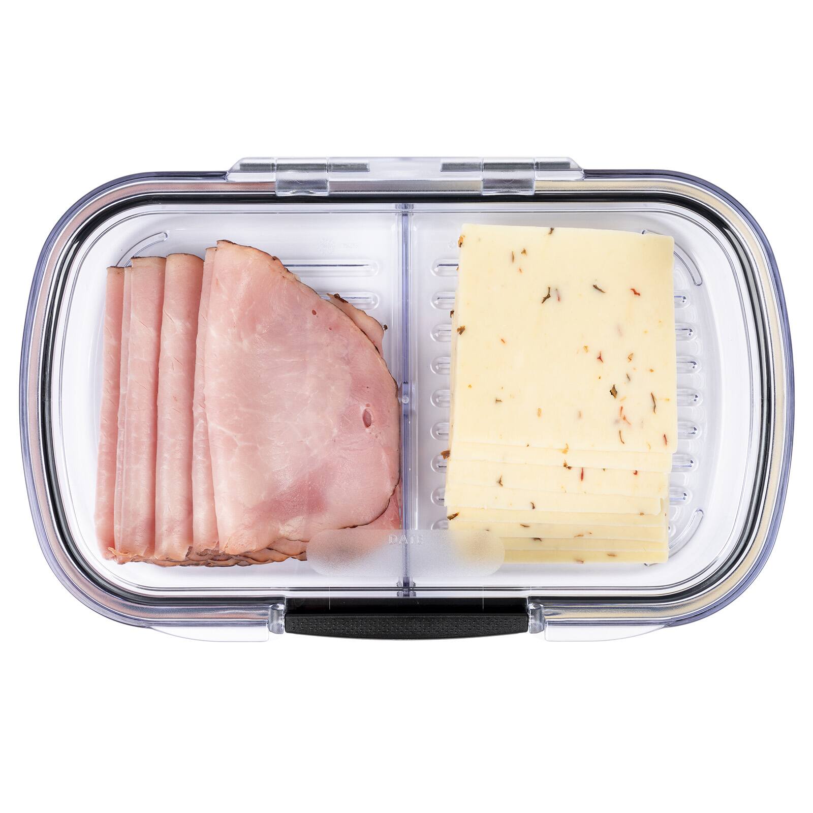 Alt View 3. Progressive International - ProKeeper+ Airtight Split Deli Storage Container, Clear Plastic - Clear.