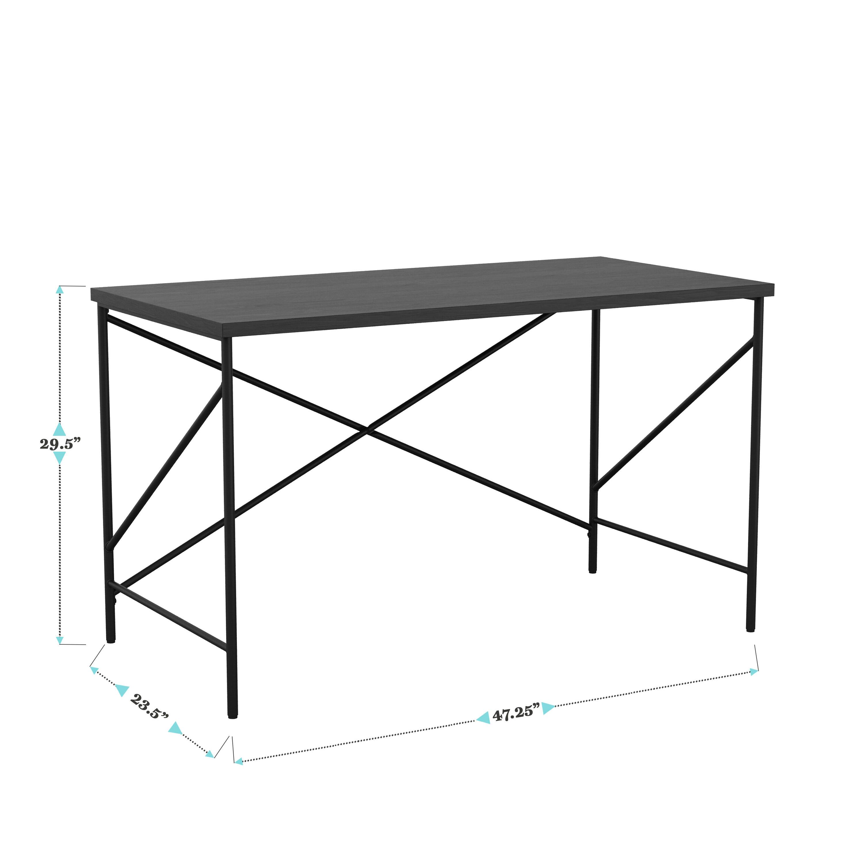 The text on the image reads "29.5" 23.5" 47.25". This indicates the dimensions of the table, which is 29.5 inches in length, 23.5 inches in width, and 47.25 inches in height.