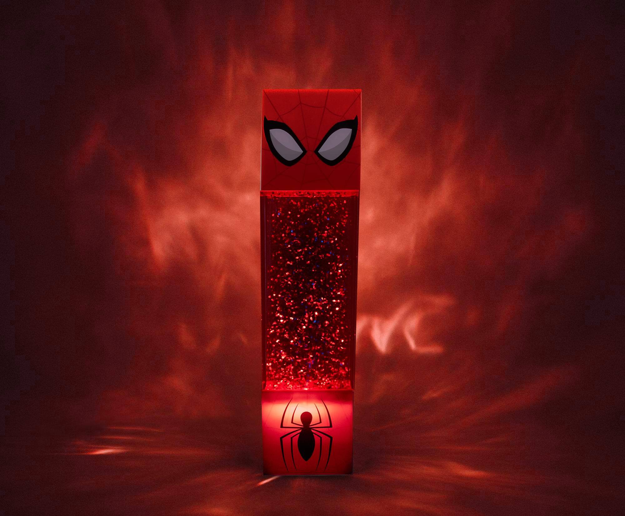 Alt View 1. Marvel - Marvel Spider-Man USB Powered Glitter Motion Light | 12 Inches Tall - Red.