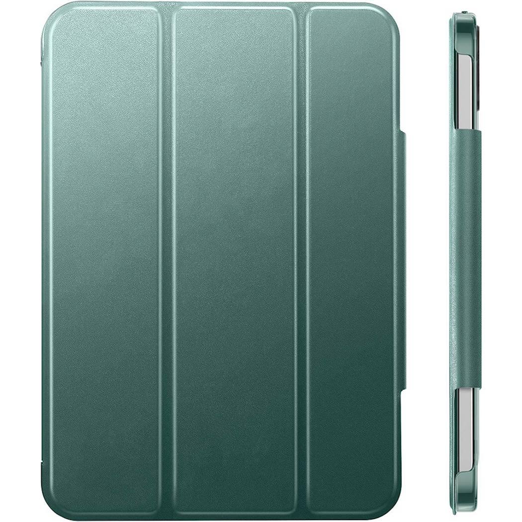 Alt View 11. SaharaCase - ESR Folio Case for Apple iPad mini (A17 Pro) and Apple iPad mini (6th Generation 2021) - Forest Green.