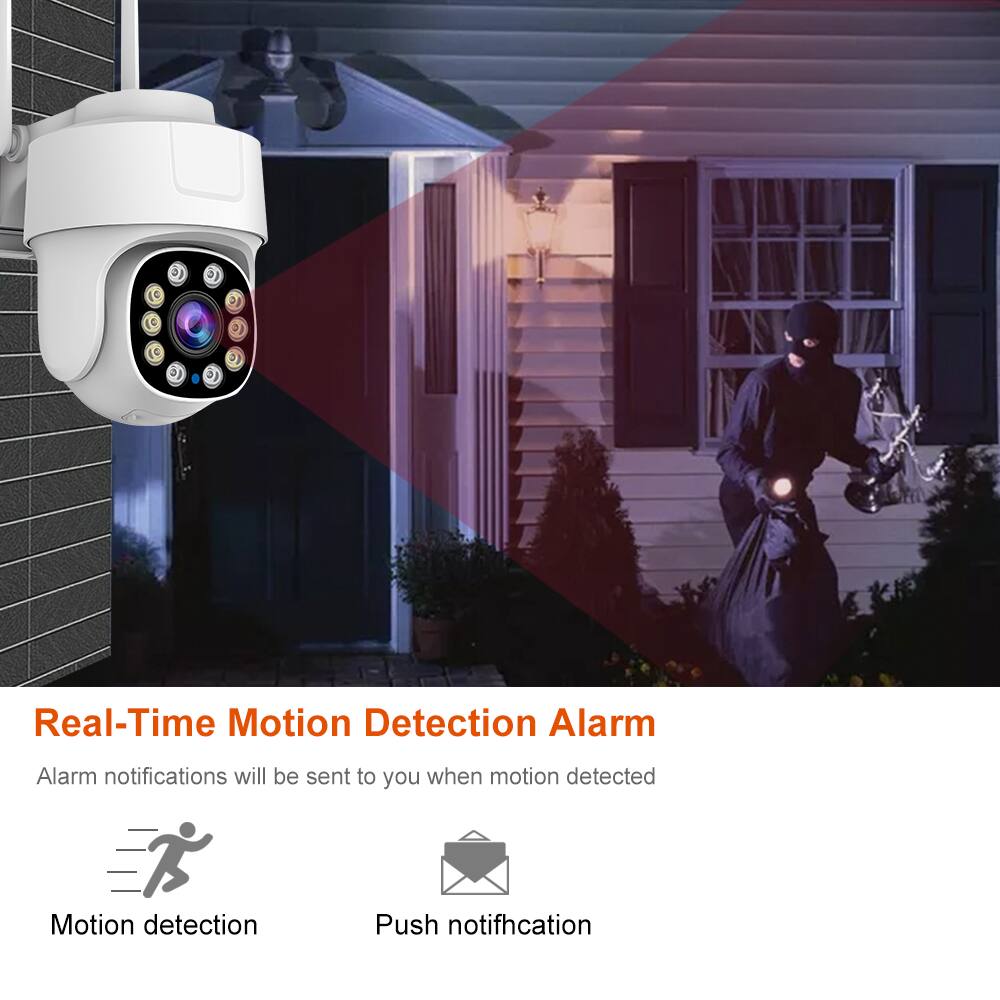 Real-Time Motion Detection Alarm  
Alarm notifications will be sent to you when motion detected  
Motion detection  
Push notification
