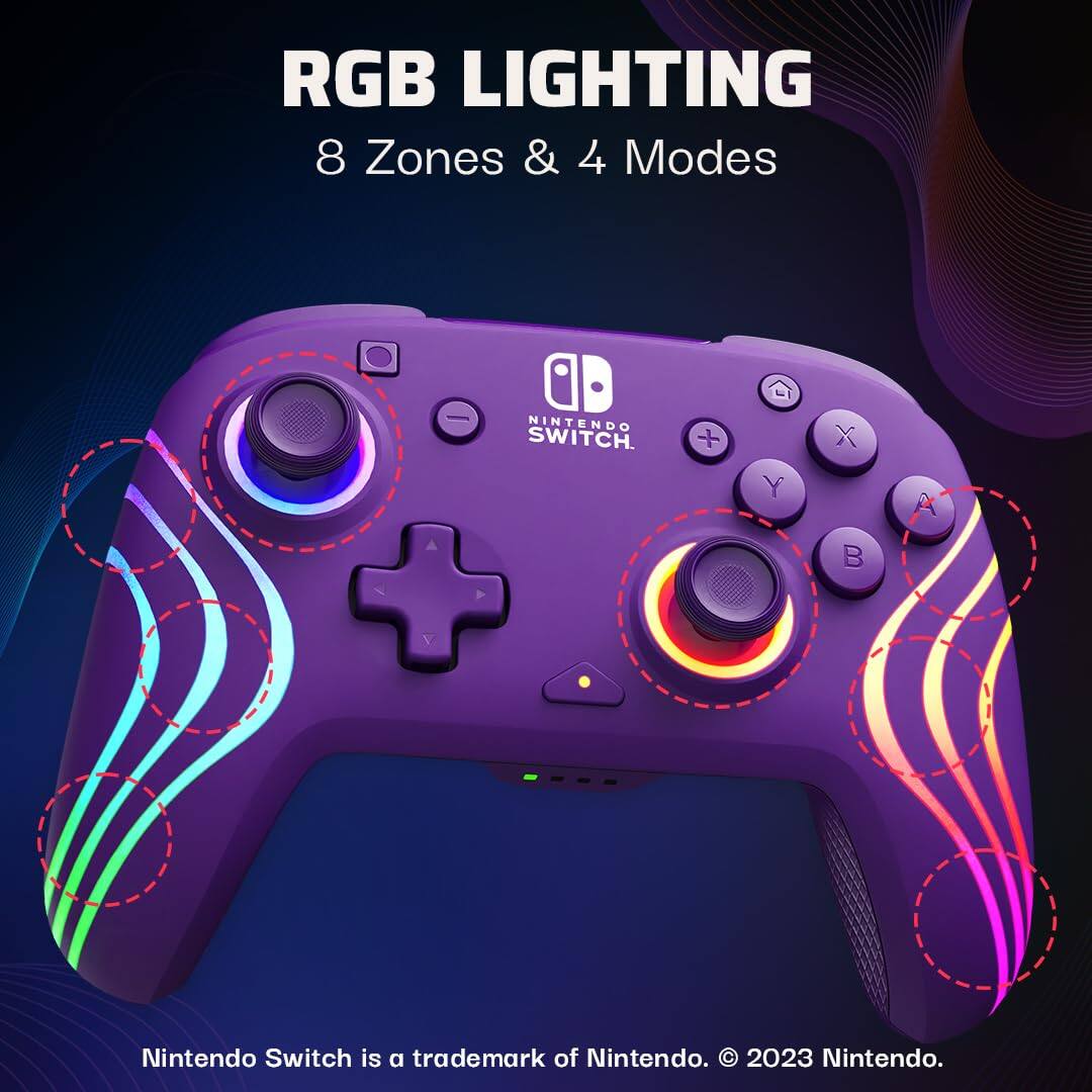 RGB LIGHTING  
8 Zones & 4 Modes  

Nintendo Switch is a trademark of Nintendo. © 2023 Nintendo.