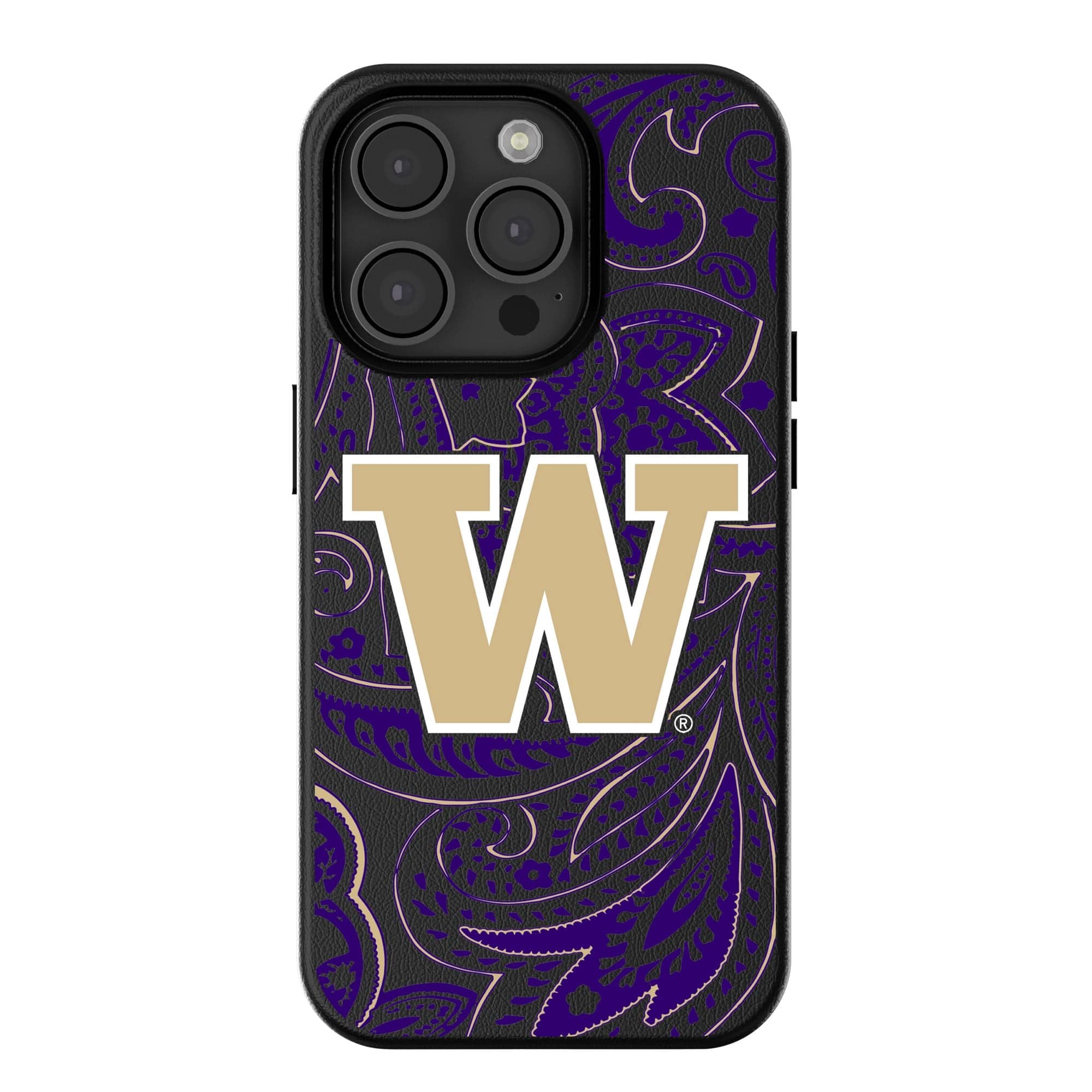 Keyscaper - NCAA - Washington Huskies Paisley iPhone Magnetic Bump Case - 16 Pro - Black price history on PriceWatchPro