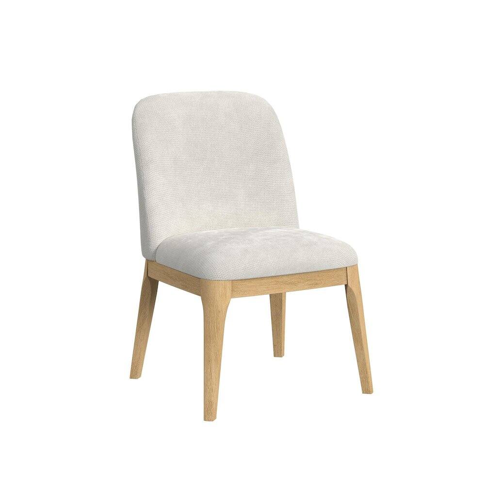 Back. Picket House Furnishings - Sutton Dining Side Chair with White Fabric in Natural - Tural.