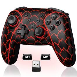 HM 1810 - Wireless Pc Gaming Controller - Enhanced -tooth With Hall Joysticks & 1000mah Battery-game Work For - Light-PC