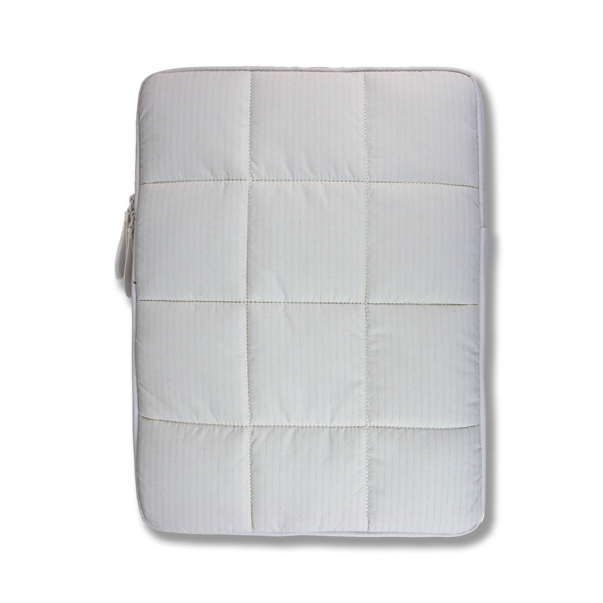 Back. Sonix - Sonix Ivory Corduroy Puffy Laptop Sleeve - Ivory.