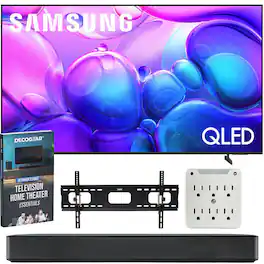 Samsung - 55 Q6F QLED 4K UHD AI Smart Tizen TV (2025) w/ SKM1 Soundbar Bundle
