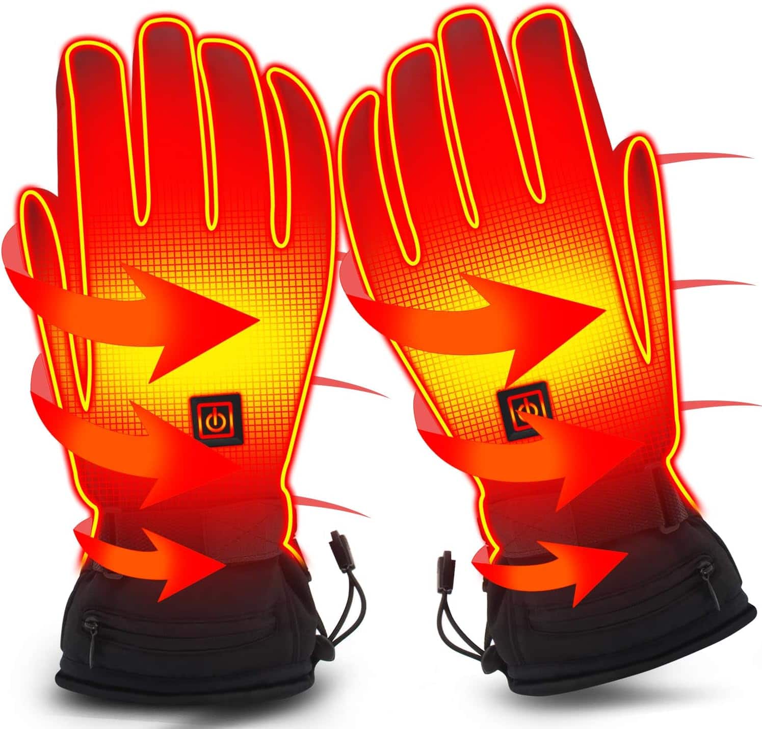 Cozy Serene - Heated Gloves Liners for Men Women,Rechargeable Battery Heated Gloves,Thin Electric Heated Gloves - default