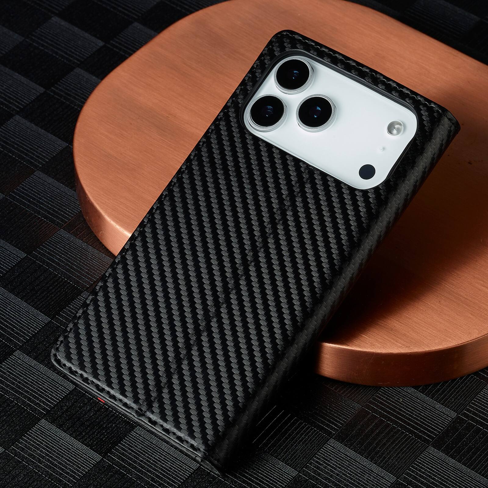 Alt View 5. UUCOVER - Magnetic Wallet Case for iPhone 18 Pro Max,Shockproof PU Leather + TPU Card Slots / Cash Pocket Case Stand Cover - Black.