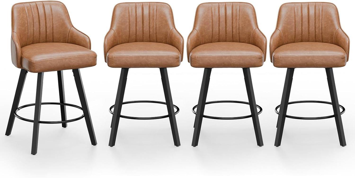 Brown Pu-Set of 4