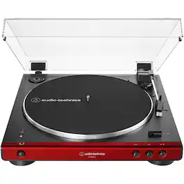 Audio-Technica - Audio Technica AT-LP60XBT-RD Turntable - Red