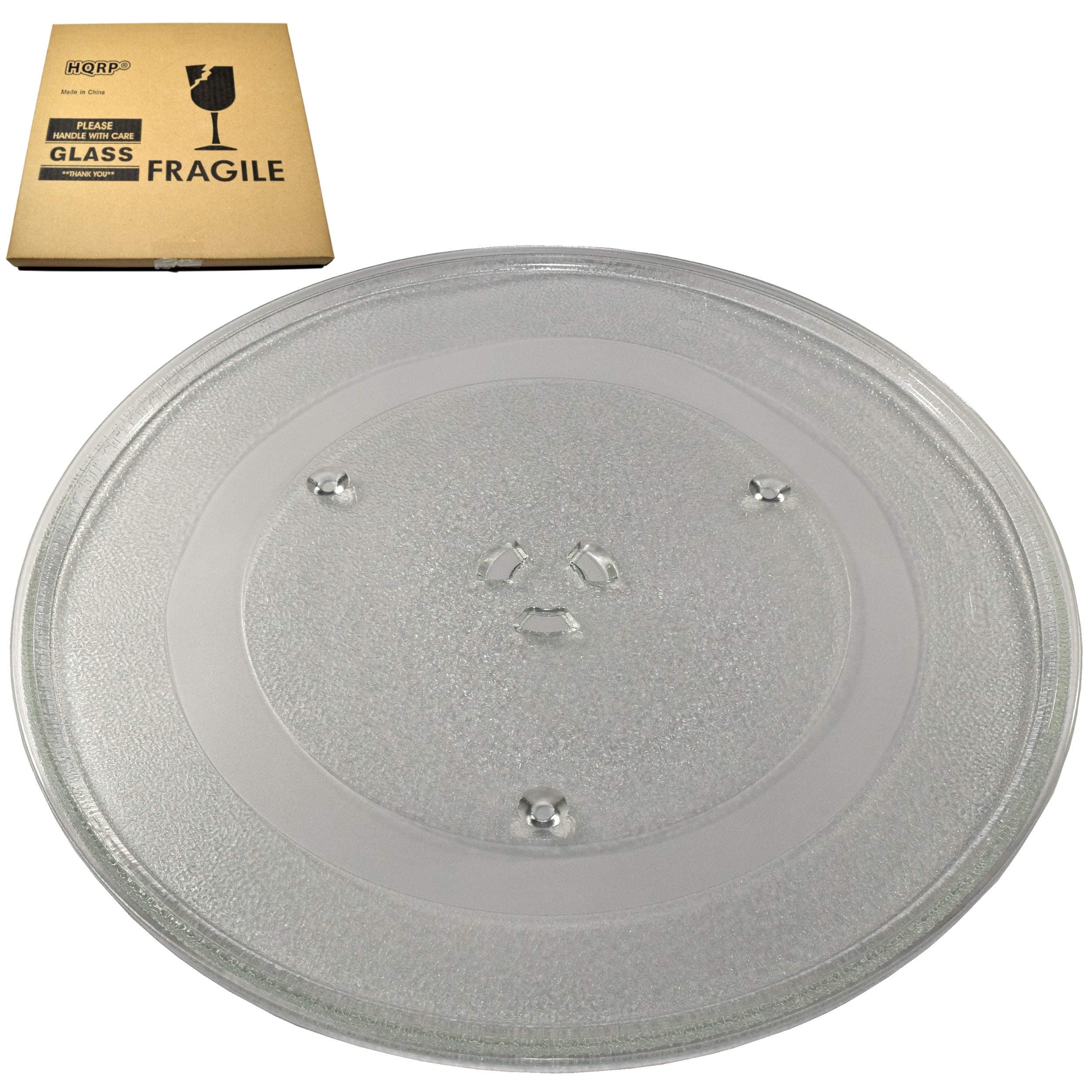 HQRP - 14-1/8 inch Glass Turntable Tray for GE WB39X10038 DVM1950DR1BB DVM1950DR1WW DVM1950DR2BB DVM1950DR2WW Microwave