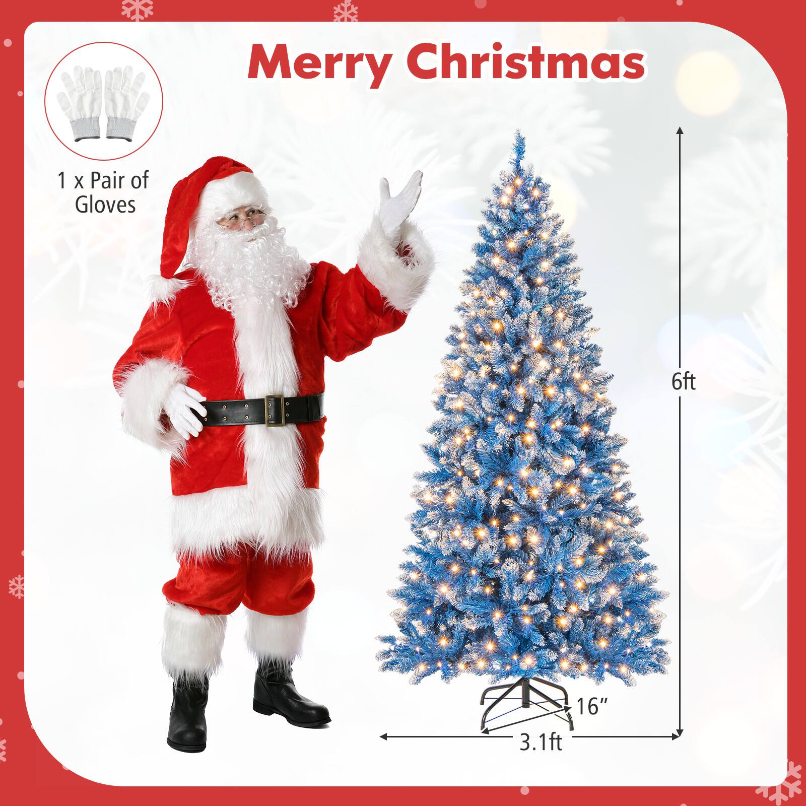Merry Christmas

1 x Pair of Gloves

6ft

16" 3.1ft