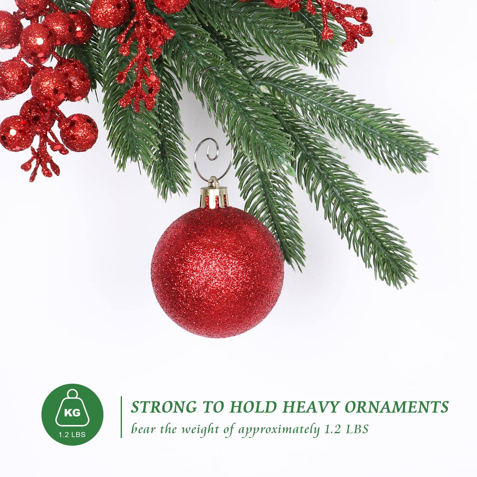 STRONG TO HOLD HEAVY ORNAMENTS  
bear the weight of approximately 1.2 LBS