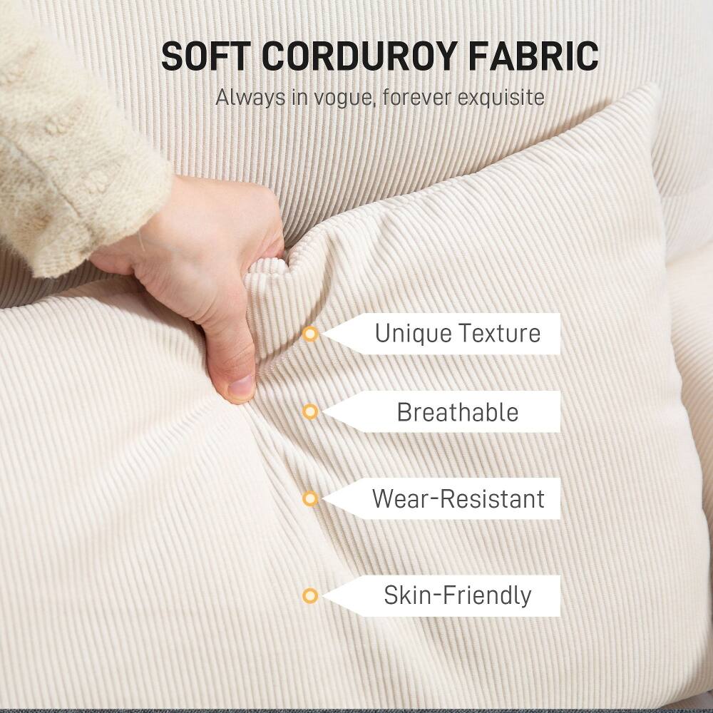 SOFT CORDUROY FABRIC  
Always in vogue, forever exquisite  

Unique Texture  
Breathable  
Wear-Resistant  
Skin-Friendly
