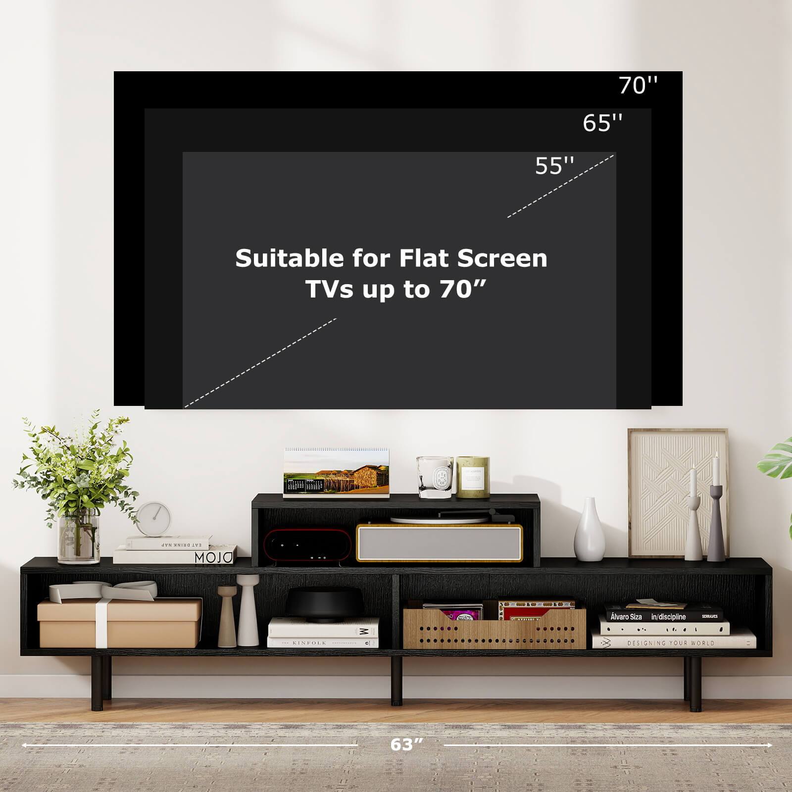 70" 65" 55" Suitable for Flat Screen TVs up to 70"  
MOJO  
Aharo Sura in/discipline - RIOMNER  
DESIGNING TOUR WORLD  
63"