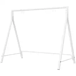 Outsunny - Porch Swing Stand, Heavy Duty Swing Frame, Hanging Chair Stand Only, 528 LBS Weight Capacity, for Backyard, Patio, Lawn - White