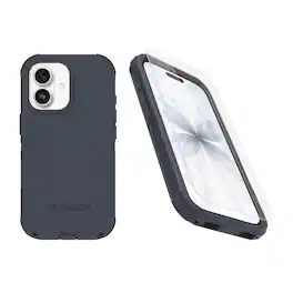 Bundle - OtterBox - iPhone 17 (Only): Defender Series Case & Screen Protector - Case Only - Rugged - Snaps on MagSafe - Indigo Tulip (Blue & Purple)