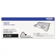 **DRUM UNIT**
**TAMBOUR**
**UNIDAD DE TAMBOR**
FOR USE WITH / POUR UTILISER AVEC / PARA USO CON
HL-5450DN / 5470DW / 5470DWT
HL-6180DW / 6180DWT
MFC-8710DW / 8910DW
**DR-720**
Contents: 1 DRUM UNIT
Approx. 30,000 Page Yield (May vary by type of use)
Contient: 1 TAMBOUR
Rendement approximatif de 30 000 pages (le rendement peut varier selon Fusage)
Contiene: 1 UNIDAD DE TAMBOR
Rendimiento aproximado 30,000 páginas (Puede variar de acuerdo al uso)