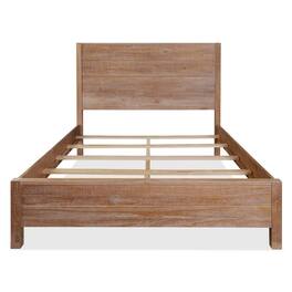 Hivvago - FarmHome Solid Pine Platform Bed in King Size - Brown
