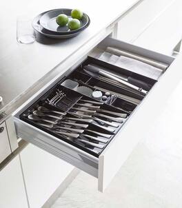 Yamazaki Home - Expandable Cutlery Organizer - Large - White