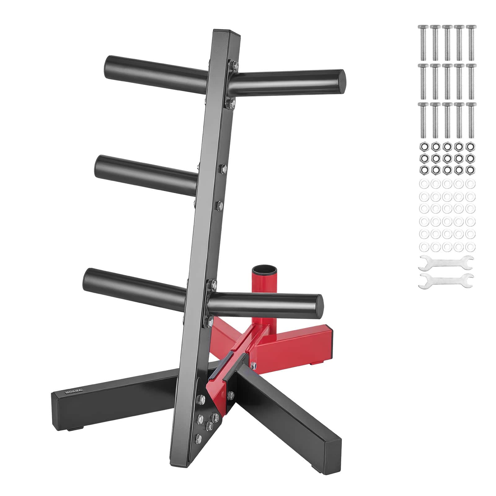 VEVOR - Weight Plate Rack, L Frame Weight Plate Tree for 2-Inch Weight Plates, Standard Weight Plate Tree, 500 lbs Load Capacity - Black + Red (Powder Coated Gloss Finish) price history on PriceWatchPro