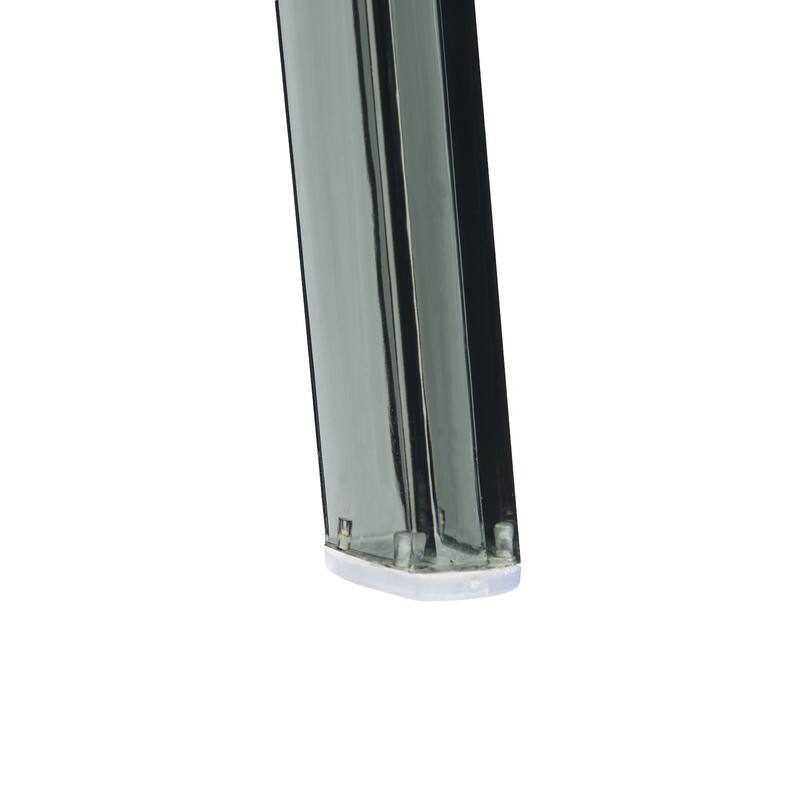 Alt View 5. LeisureMod - Cornelia Modern Stackable Accent Dining Chair with Cut Out Backrest Design for Dining Rooms or Patios - Transparent Black.