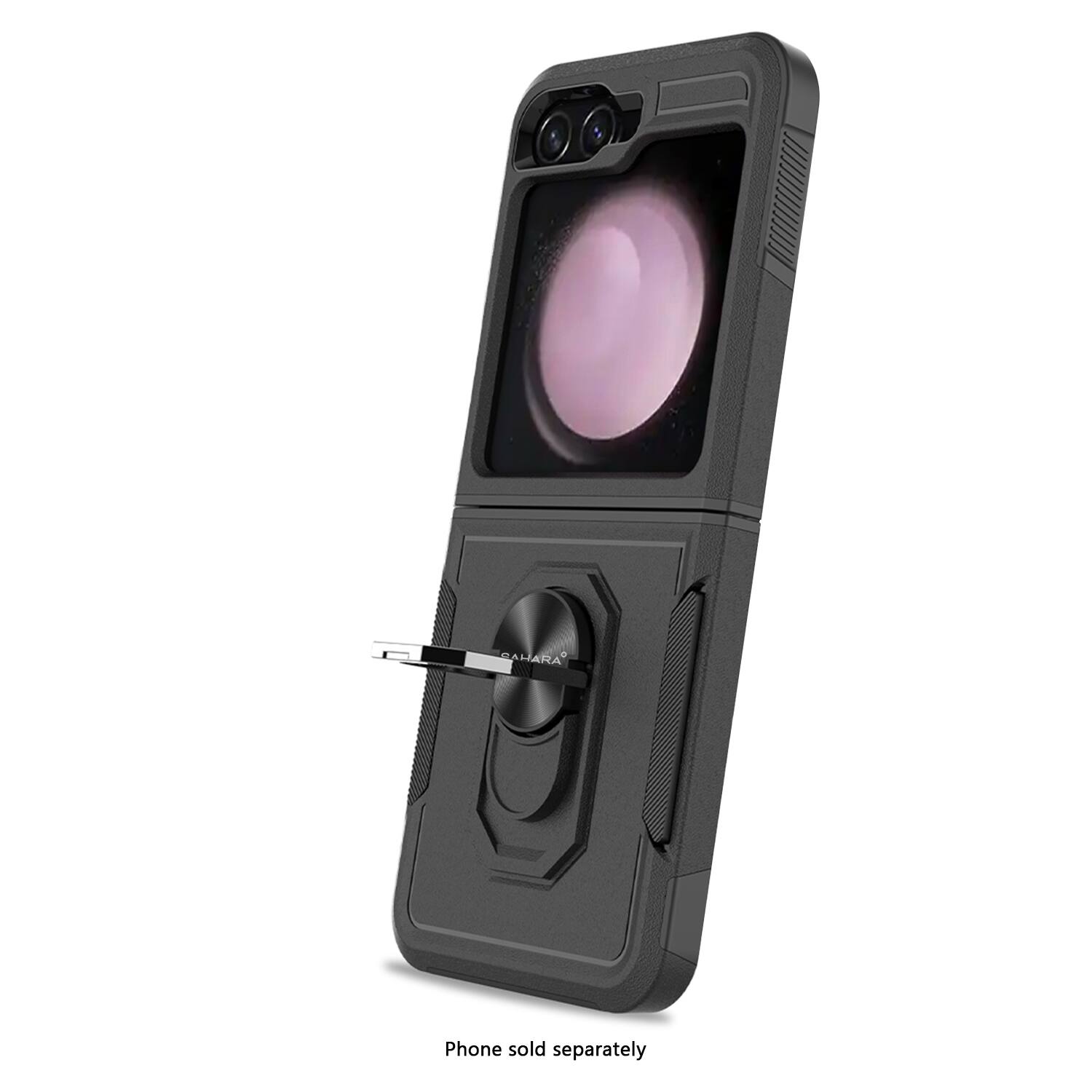 The text on the image should be corrected and grouped as follows:

"Phone sold separately."