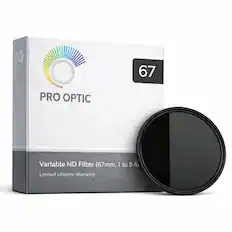 PRO OPTIC Variable ND Filter (67mm, 1 to 8-Stop, Limited Lifetime Warranty