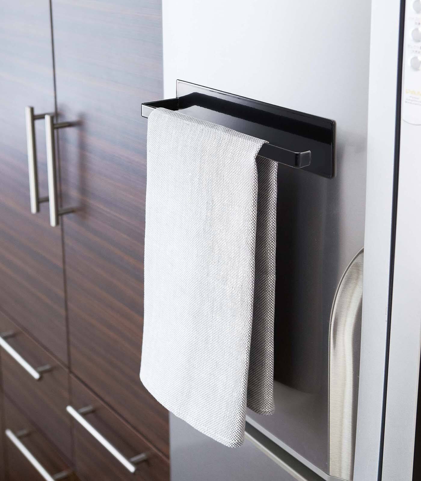 Alt View 5. Yamazaki Home - Magnetic Paper Towel Holder - Steel - White.