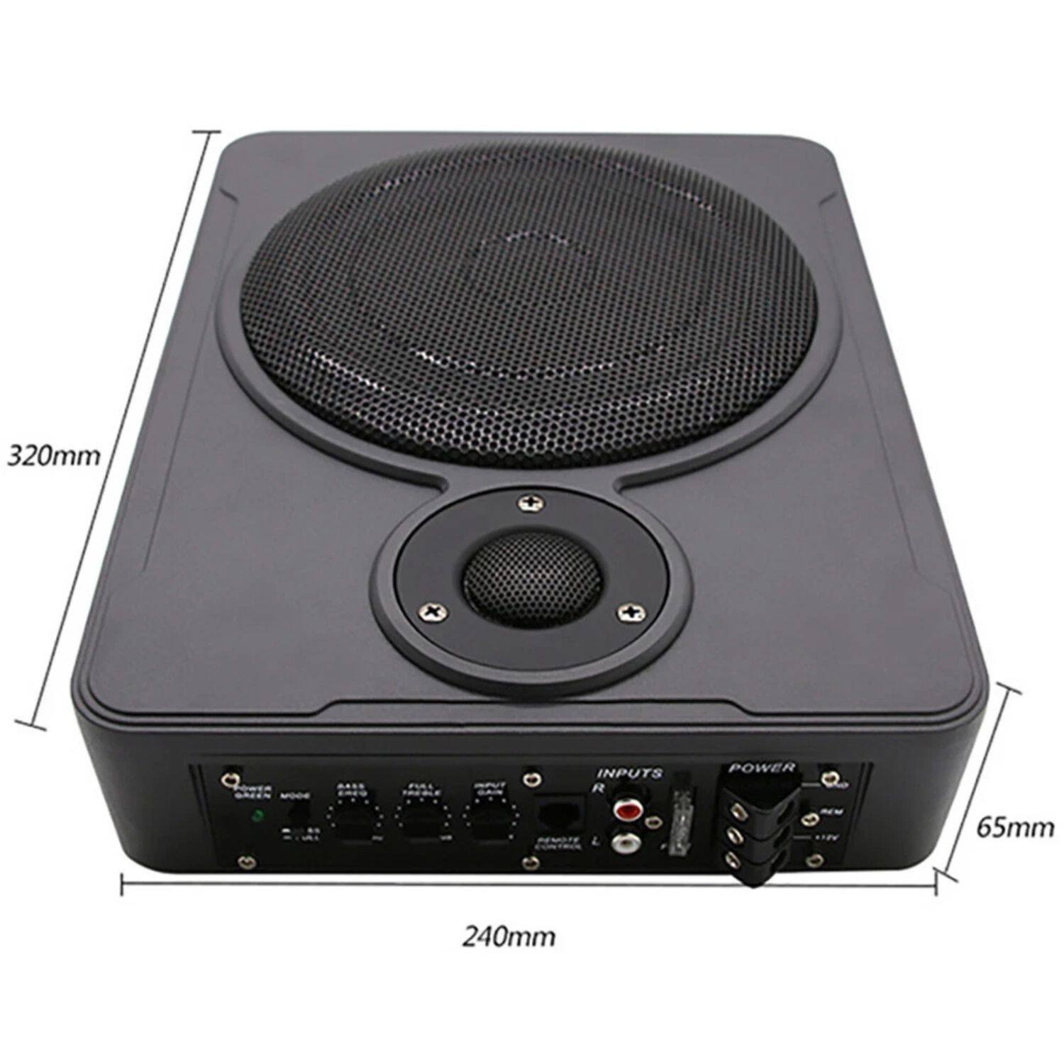 320mm x 240mm x 65mm

Inputs: R, L

Power: 110V, 220V

Remote: Yes