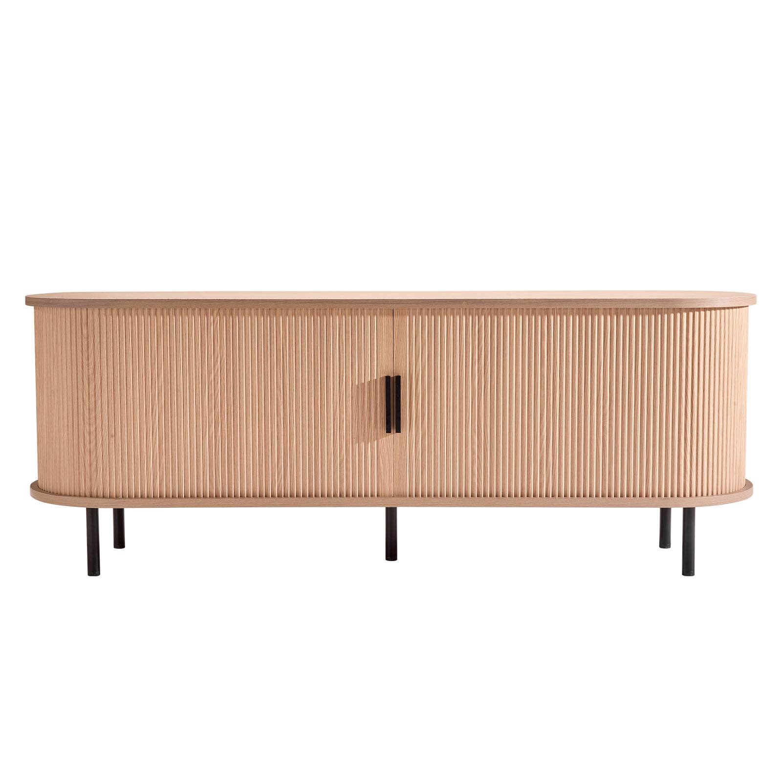 Alt View 5. VEVOR - TV Stand, Boho Entertainment Center for TVs up to 58 in, 350 lbs Load, TV Media Console Table - Natural wood color.