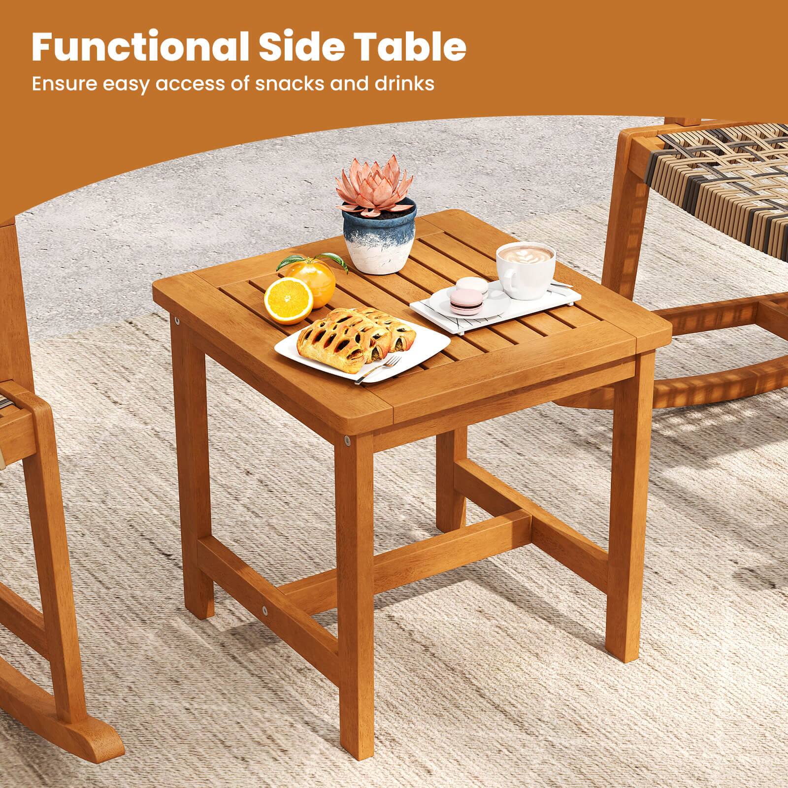 Functional Side Table  
Ensure easy access of snacks and drinks