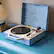 Alt View 21. Victrola - Re-Spin Sustainable Bluetooth Suitcase Record Player - Light Blue.