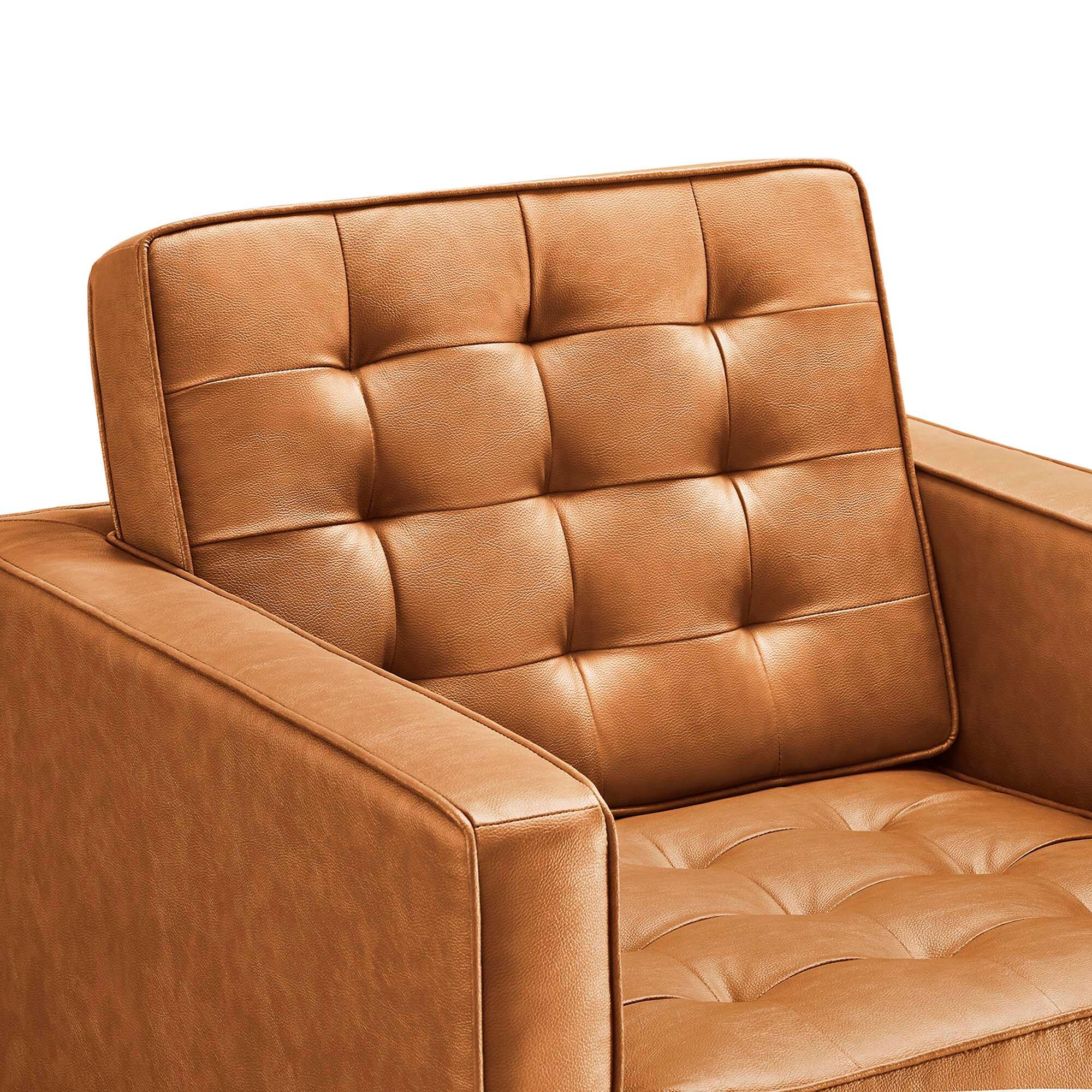Alt View 2. Modway - Loft Tufted Vegan Leather Armchairs Set of 2 by Modway - Brown.