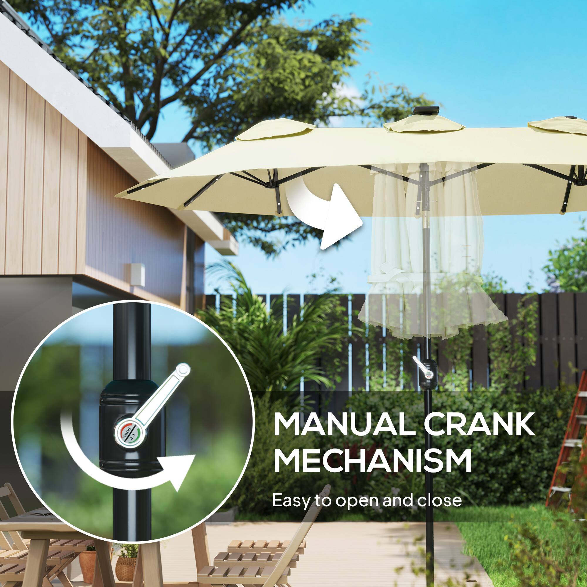 DOWS EP MANUAL CRANK MECHANISM  
Easy to open and close