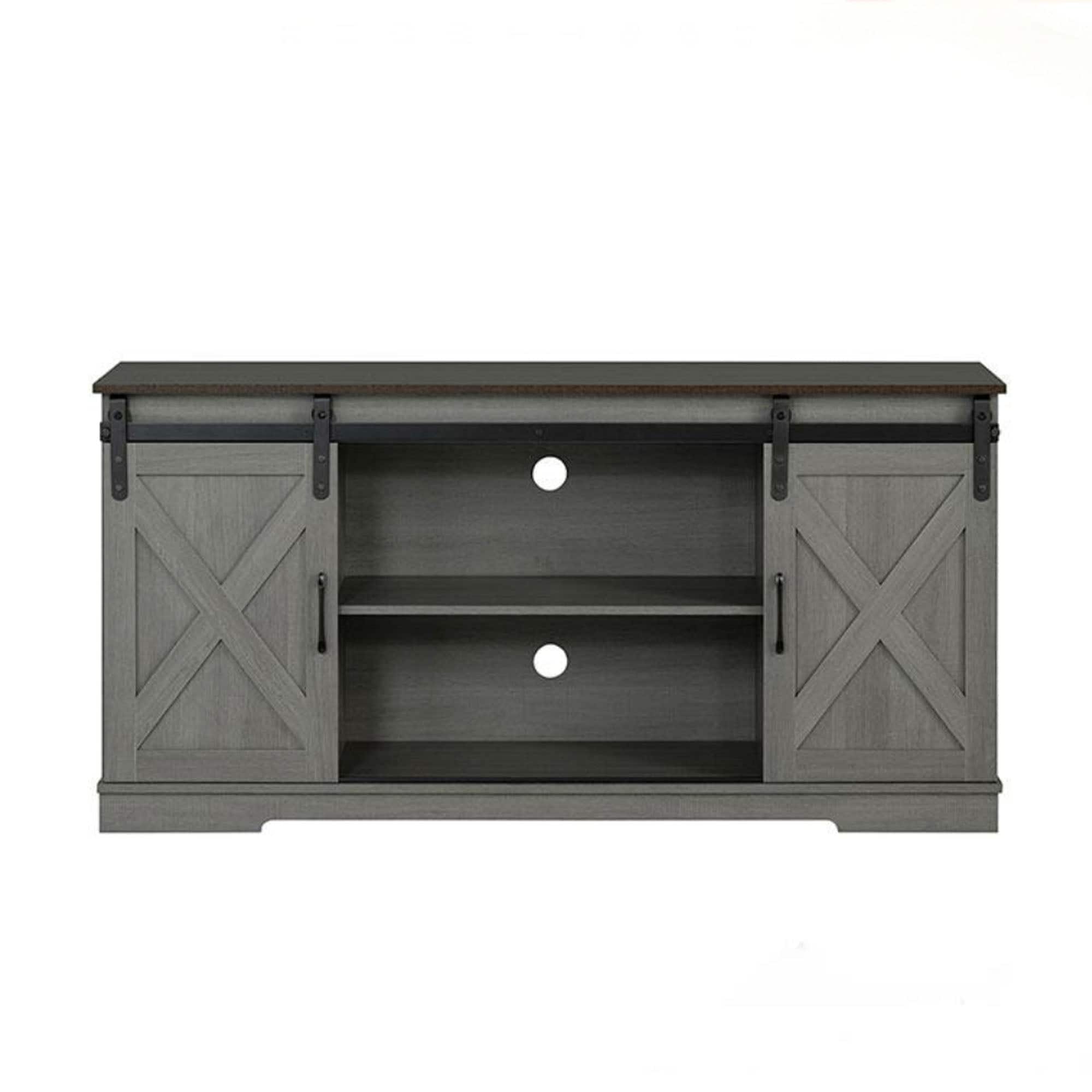 Boyel Living - TV Stand Fits TVs up to 65 in. with Metal Tracks - Gray