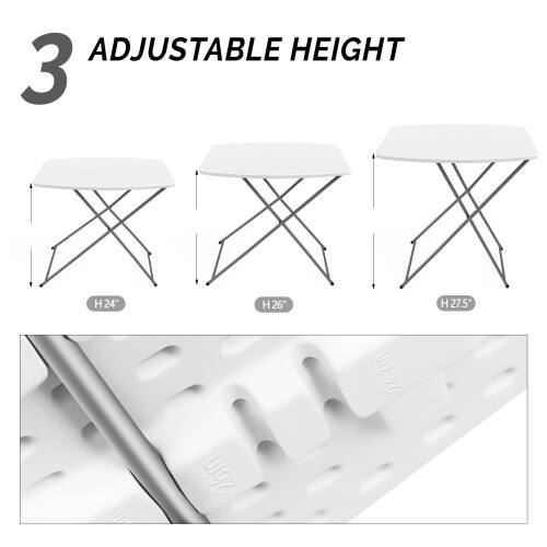 ADJUSTABLE HEIGHT  
3  
H 24"  
H 26"  
H 27.5"  
24.7in  
24 U  
26in