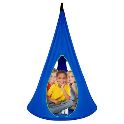 Front. Sorbus - Sorbus Pod Swing for Kids, Durable Hanging Hammock Chair w/Adjustable Rope, 2 Windows & 1 Entrance.