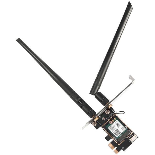 SIIG Inc - SIIG WiFi 6 Dual Band Ethernet PCIe Card - AX3000 - Delivers 80MHz to 160MHz, Ultra-Low Latency - Black