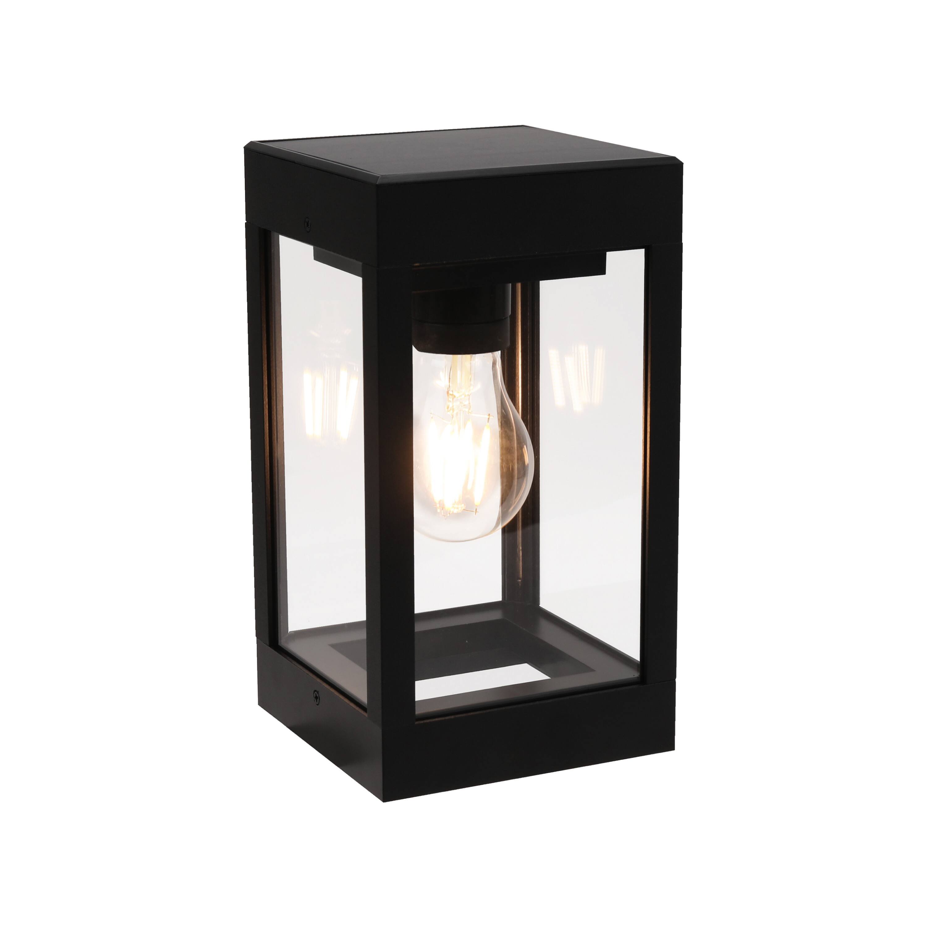 Front. Techko Maid - Outdoor Solar Portable Path Light Coach Sconce - Black.