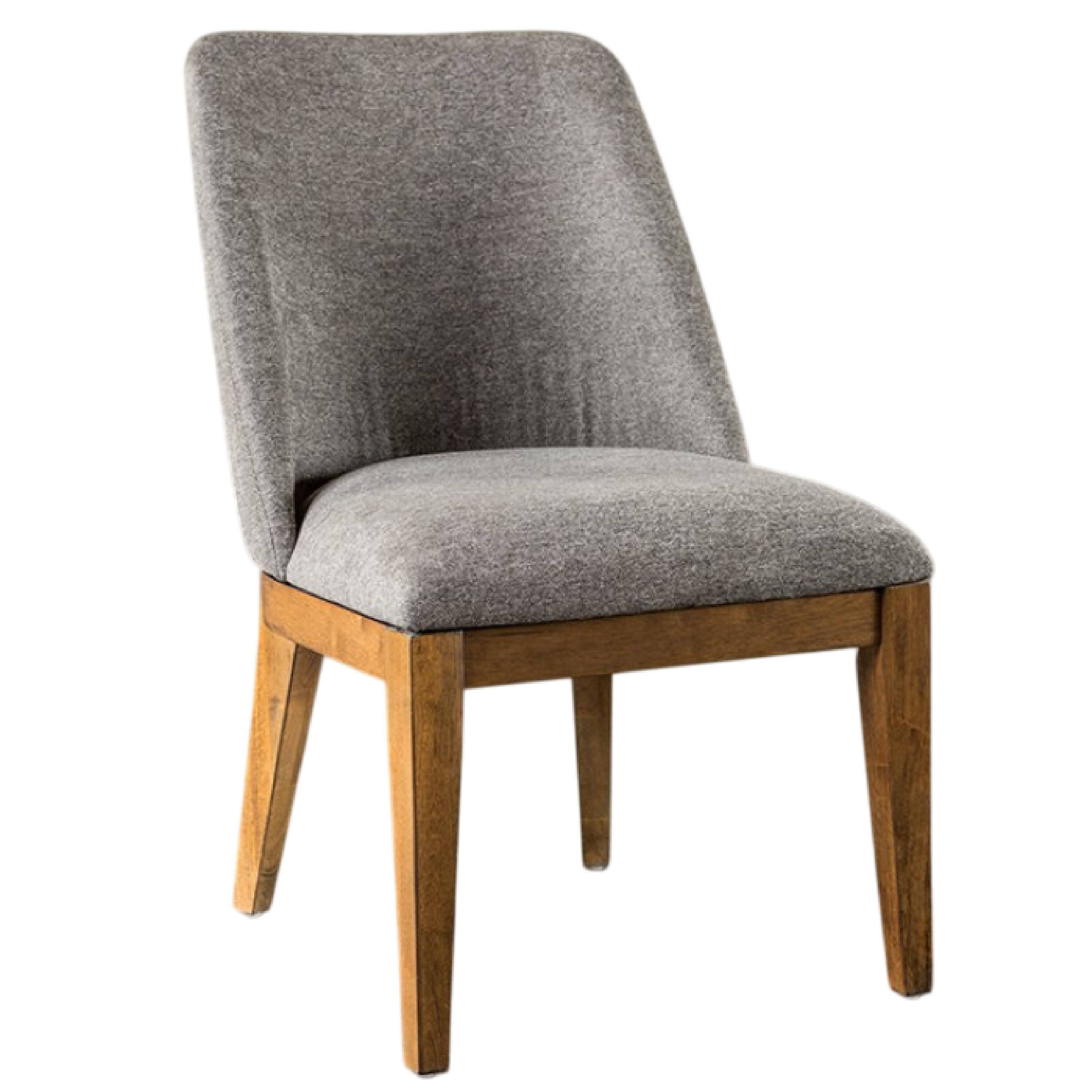 Alt View 2. Manhattan Lane - Ramie 7pc Dining Table Set, 84-102 Inch Expandable Leaf, 6 Gray Chairs - Chestnut Brown, Gray.