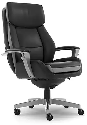 Front. La-Z-Boy - La-Z-Boy Alton Ergonomic Bonded Leather Swivel Executive Chair, Black (51544) - Black.