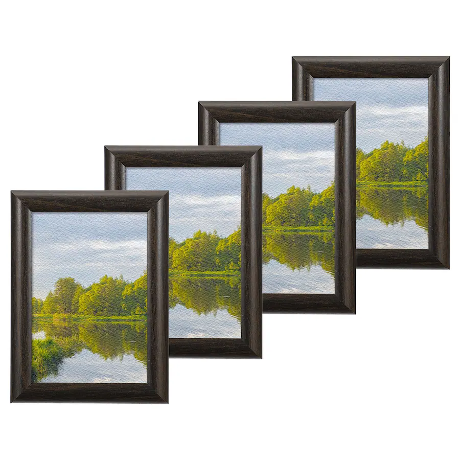 Unique Bargains 4pcs Wood Picture Frames, 4x5 Inch Wooden Photo Frame ...