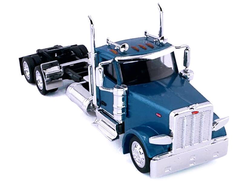 Alt View 3. HO Logistics Replicas - Peterbilt 589 2-Axel Day Cab Blue Metallic 1/87 (HO) Scale Plastic Model Car by HO Logistics.