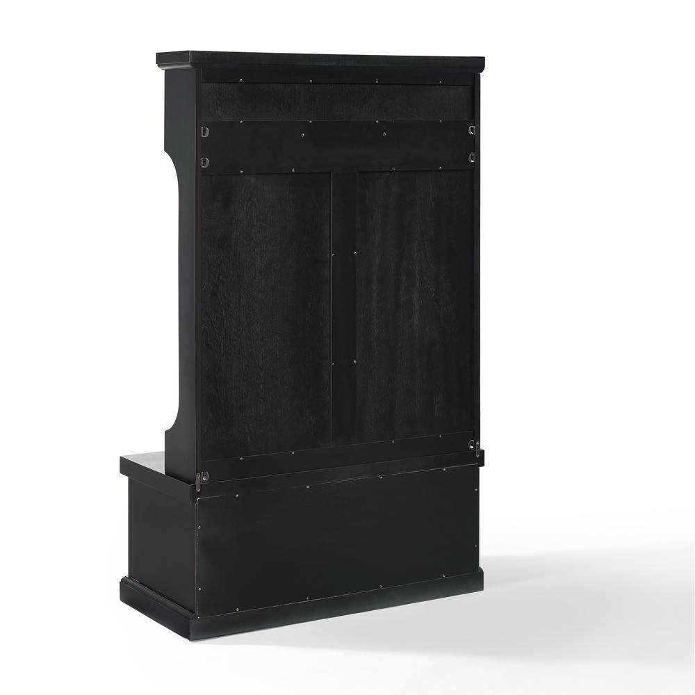Left. Crosley Furniture - Seaside Hall Tree - Distressed Black.